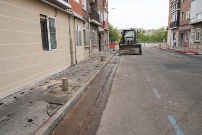 Obras en la calle Pedro Mazuecos