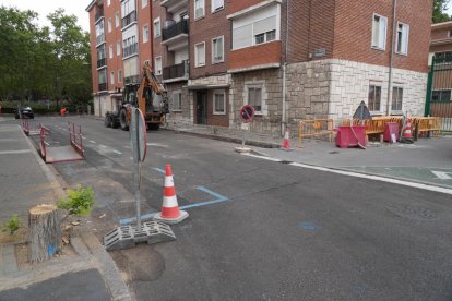 Obras en la calle Pedro Mazuecos