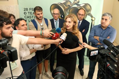 La viceconsejera de Acción Cultural, Mar Sancho, en la inauguración de la XXVIII Feria de Teatro de Castilla y León