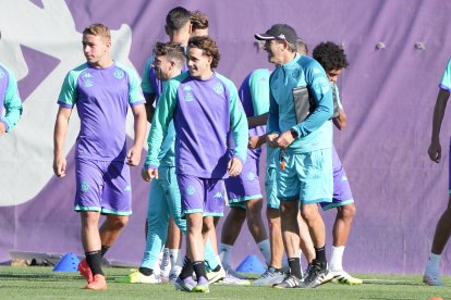 Entrenamiento de lunes del Real Valladolid.
