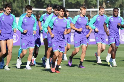 Entrenamiento de lunes del Real Valladolid.