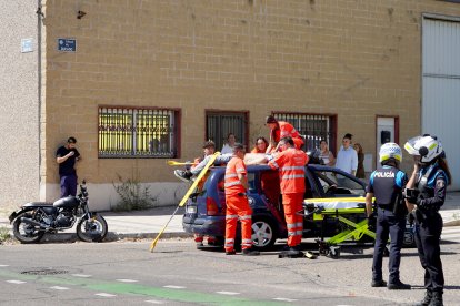 Accidente de tráfico en el paseo del Cabildo con la calle Ducado