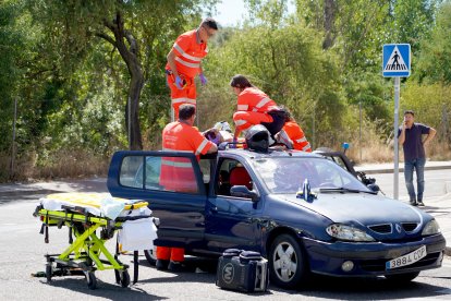 Accidente de tráfico en el paseo del Cabildo con la calle Ducado