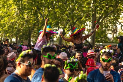 Desfile de peñas de las fiestas de Valladolid