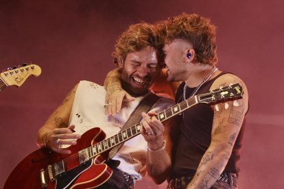 Concierto de Dani Fernández en la plaza Mayor de Valladolid.
