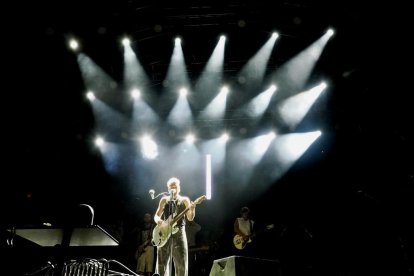 Concierto de Dani Fernández en la plaza Mayor de Valladolid.