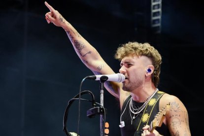 Concierto de Dani Fernández en la plaza Mayor de Valladolid.