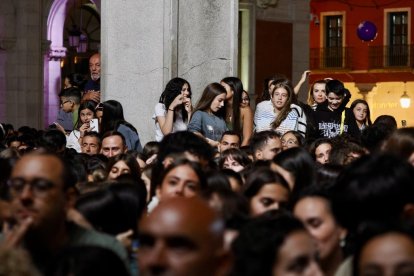 Concierto de Dani Fernández en la plaza Mayor de Valladolid.