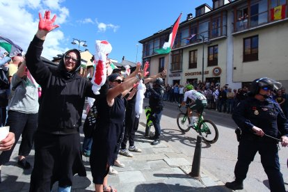 Protestas a favor de Palestina en Ponferrada en La Vuelta a España.