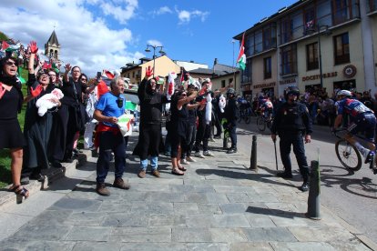 Protestas a favor de Palestina en Ponferrada en La Vuelta a España.