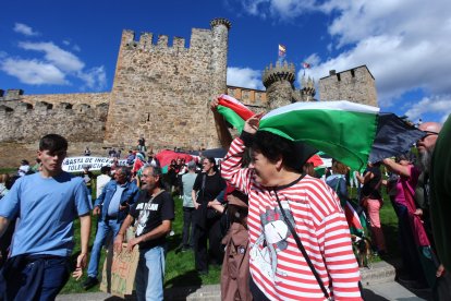 Protestas a favor de Palestina en Ponferrada en La Vuelta a España.