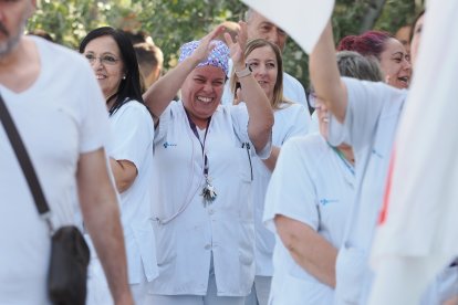 Concentración de sanitarios en Valladolid