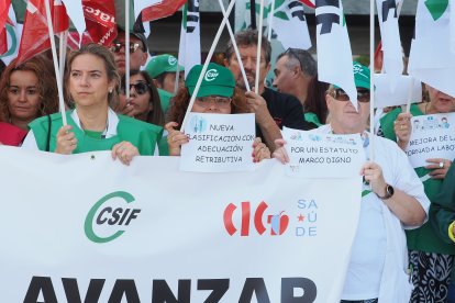 Concentración de sanitarios en Valladolid