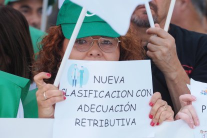 Concentración de sanitarios en Valladolid