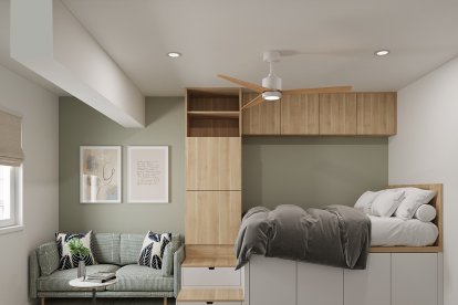 Una de las habitaciones que se podrá comprar en Valladolid en la plataforma habitacion.com.