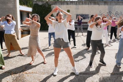 Fotos del ensayo del flashmob este sábado en Valladolid