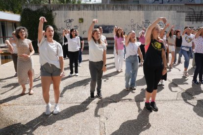 Fotos del ensayo del flashmob este sábado en Valladolid