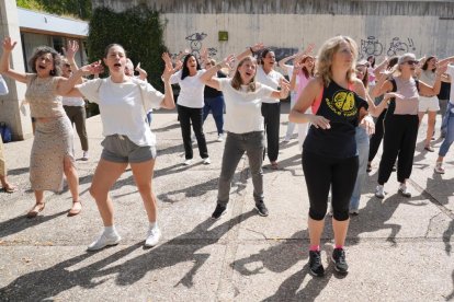 Fotos del ensayo del flashmob este sábado en Valladolid