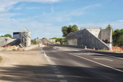 Estado de las obras del enlace ferroviario de la U de Olmedo este jueves