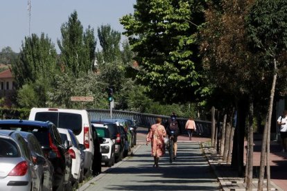 Estado actual de los carriles bici del paseo del Cauce y la calle Rábida.
