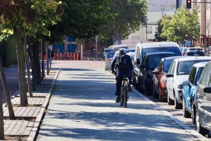 Estado actual de los carriles bici del paseo del Cauce y la calle Rábida.