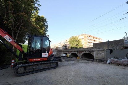 Obras de la segunda vía de AVE de la estación de trenes de Valladolid.