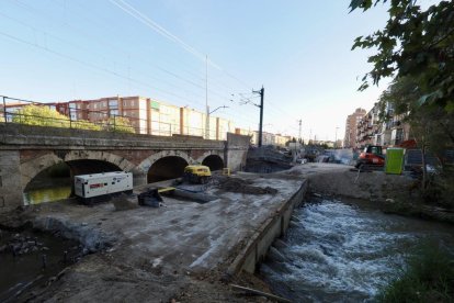 Obras de la segunda vía de AVE de la estación de trenes de Valladolid.