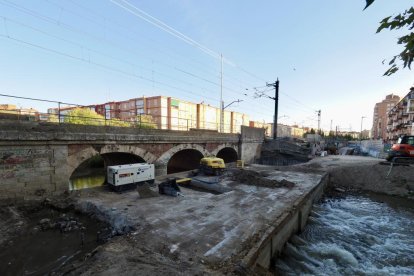 Obras de la segunda vía de AVE de la estación de trenes de Valladolid.