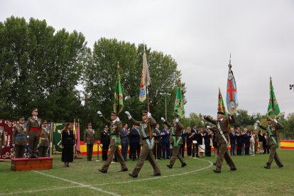 Jura de bandera para personal civil en Santovenia de Pisuerga (Valladolid).