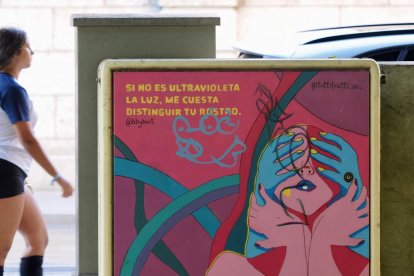 Festival Ephemera, arte urbano en la Acera de Recoletos.