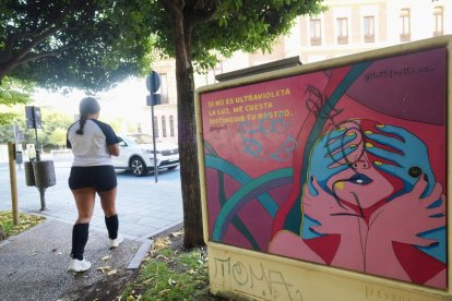 Festival Ephemera, arte urbano en la Acera de Recoletos.