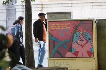 Festival Ephemera, arte urbano en la Acera de Recoletos.