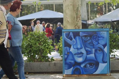 Festival Ephemera, arte urbano en la Acera de Recoletos.