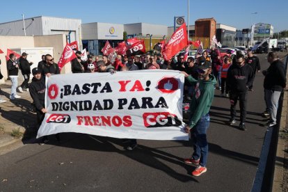 Manifestación de los trabajadores de Frenos y Conjuntos.
