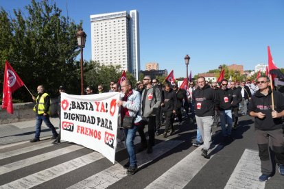Manifestación de los trabajadores de Frenos y Conjuntos.