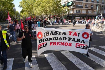 Manifestación de los trabajadores de Frenos y Conjuntos.