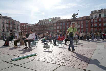 intervención artística efímera #40Segundos, organizada por el Día Mundial de la Salud Mental
