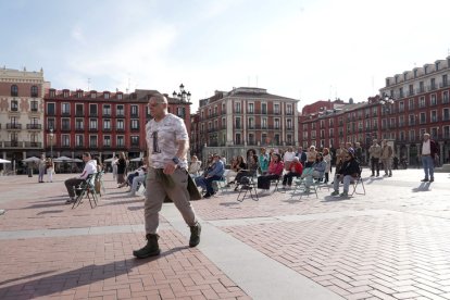 intervención artística efímera #40Segundos, organizada por el Día Mundial de la Salud Mental
