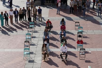 intervención artística efímera #40Segundos, organizada por el Día Mundial de la Salud Mental