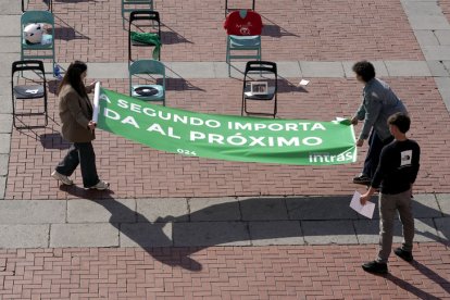 intervención artística efímera #40Segundos, organizada por el Día Mundial de la Salud Mental