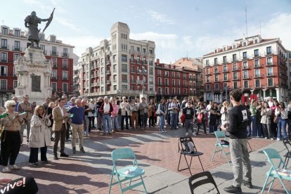 intervención artística efímera #40Segundos, organizada por el Día Mundial de la Salud Mental