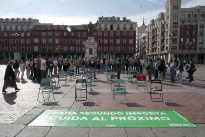 intervención artística efímera #40Segundos, organizada por el Día Mundial de la Salud Mental