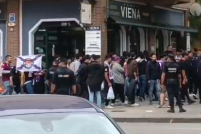 Seguidores del Real Valladolid en Burgos.