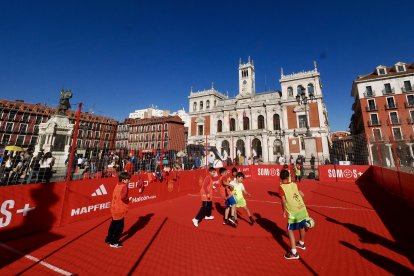 Fan Zone en la Plaza Mayor de Valladolid.