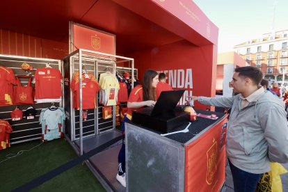 Fan Zone en la Plaza Mayor de Valladolid.