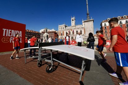 Fan Zone en la Plaza Mayor de Valladolid.