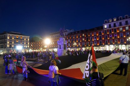 Un momento de la manifestación por el centro de Valladolid.