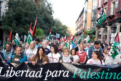 Un momento de la manifestación por el centro de Valladolid.