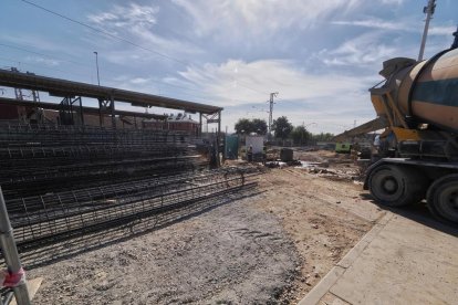 Obras del apeadero de la universidad