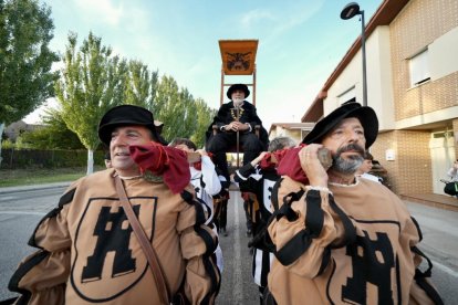 Recreación histórica del regreso del emperador Carlos V a Valdestillas en Valladolid.